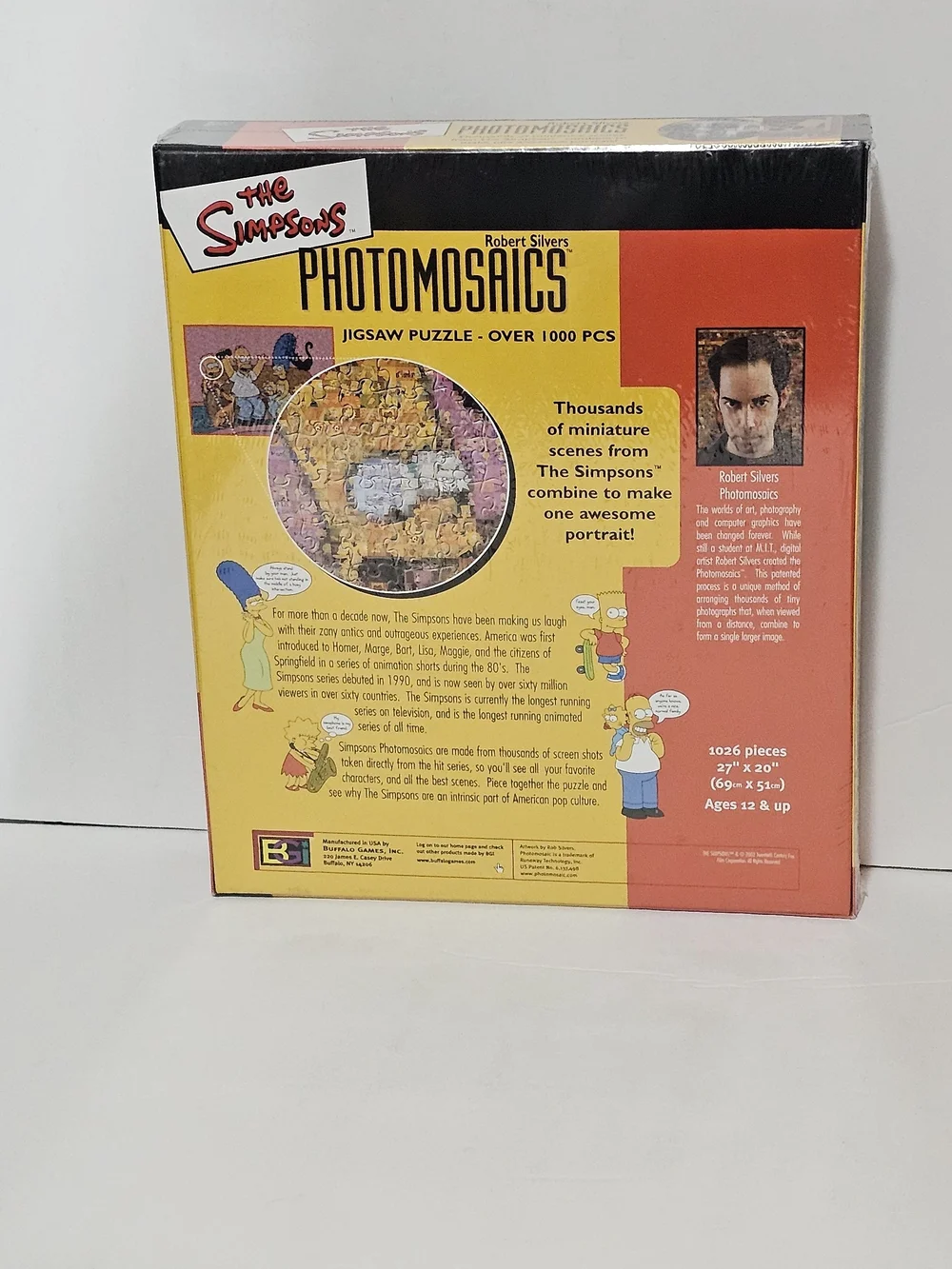 The Simpsons Photomosaics 1000-Piece Puzzle - Yellow